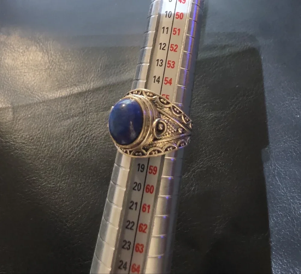 Lapis And 925 Poison Ring